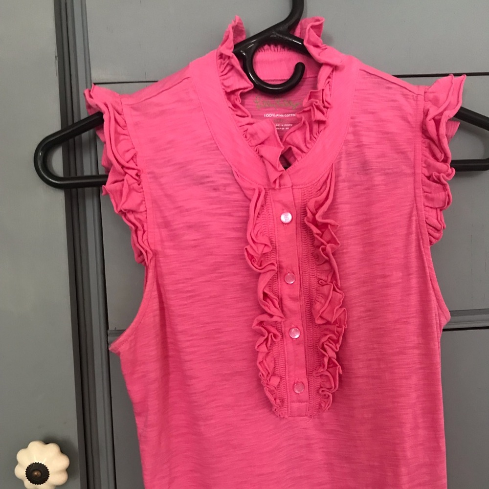 Lilly Pulitzer Witherbee polo pink